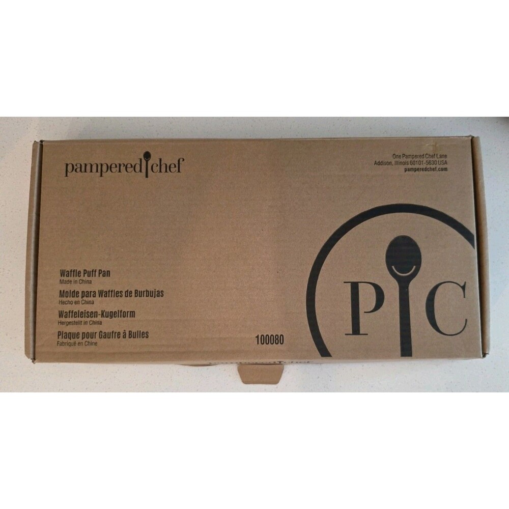 Pampered Chef Waffle Puff Pan 100080 Stovetop Bubble Waffle Maker NWT New Unused